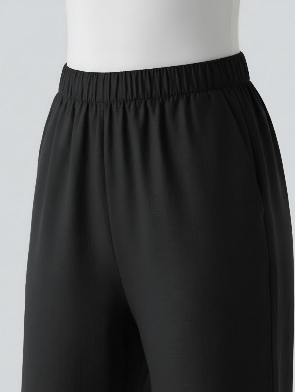 NWOT HALARA Black Elastic-Waist Pants Sz XL Tall